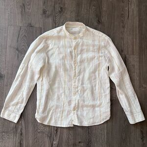 Zara boy Striped Linen blend Shirt size 8